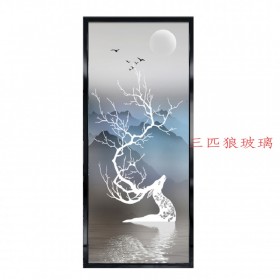 郫都區(qū)玻璃花彩色彩繪玻璃,磨砂鋼化玻璃藝術(shù)玻璃