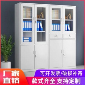 鐵皮文件柜帶鎖辦公儲物鋼制小型資料柜矮柜憑證柜財務(wù)落地檔案柜