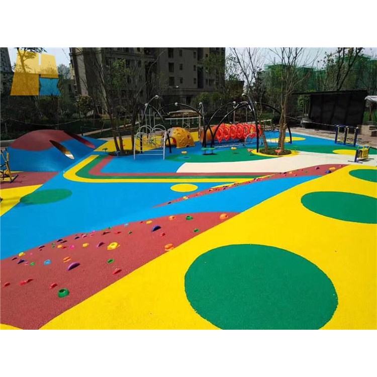 奧?；ば聡鴺薊PDM黃顆粒  幼兒園產地跑道顆粒 操場彩色橡膠顆粒