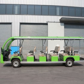 17座景區(qū)游覽觀光 樓盤電動看房車 物業(yè)校園巡邏車 綠色