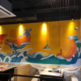 成都墻體彩繪 餐飲店壁畫 畫師原創(chuàng)設(shè)計方案