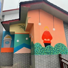 墻體壁畫(huà)彩繪 可以原創(chuàng)  定制化方案 提供前期策劃支持 創(chuàng)意性墻繪