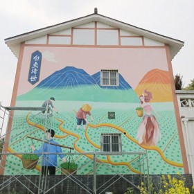 成都新農(nóng)村外墻彩繪 插畫風(fēng)格壁畫墻畫 源頭團(tuán)隊(duì)職業(yè)畫師