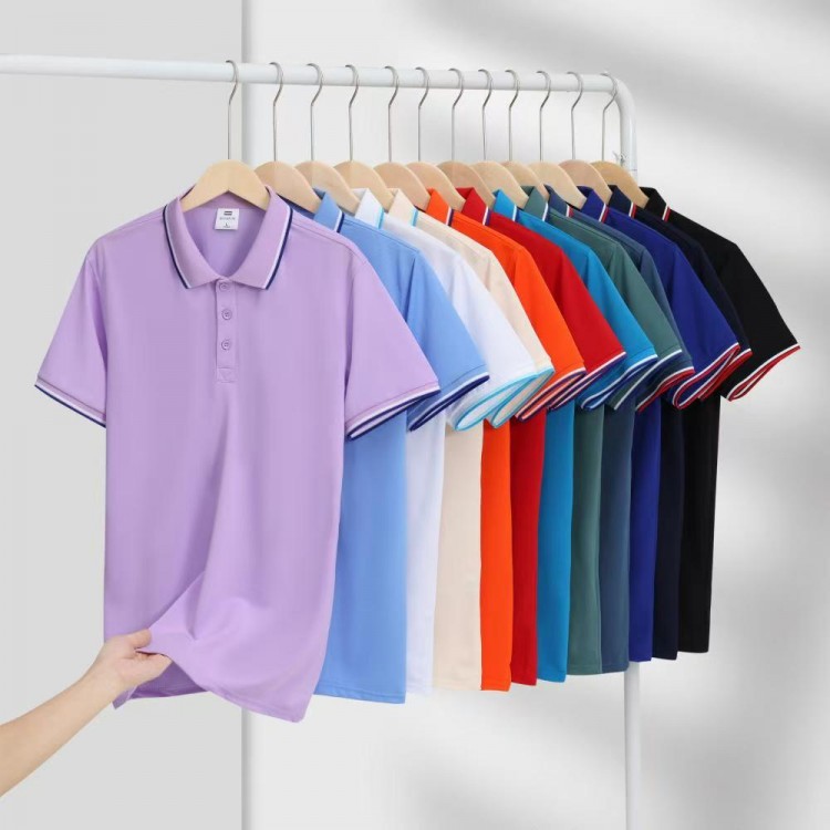 JQ  2358 拼色翻領(lǐng)POLO杉短袖批發(fā) 佳綺服裝定制生產(chǎn)廠家