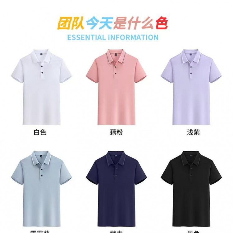 JQ  T81 米格蘭二級領(lǐng) POLO杉短袖批發(fā) 佳綺服裝定制生產(chǎn)廠家