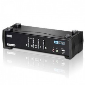 四川成都 ATEN 宏正 CS1784A 4端口USB DVI KVM多電腦切換器 DVI雙通道四進一出切換器 KVM分銷服務商 CS1784A-AT-Z