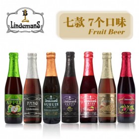 比利時(shí)進(jìn)口 林德曼櫻桃/藍(lán)莓/桃子/蘋(píng)果/山莓果味啤酒250ml*24瓶  進(jìn)口啤酒
