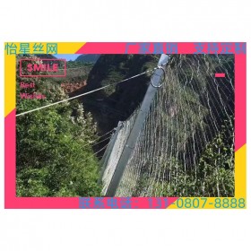 被動(dòng)環(huán)形邊坡防護(hù)網(wǎng)公路落石攔截安全網(wǎng)山體危巖滑坡菱形鋼絲繩網(wǎng)