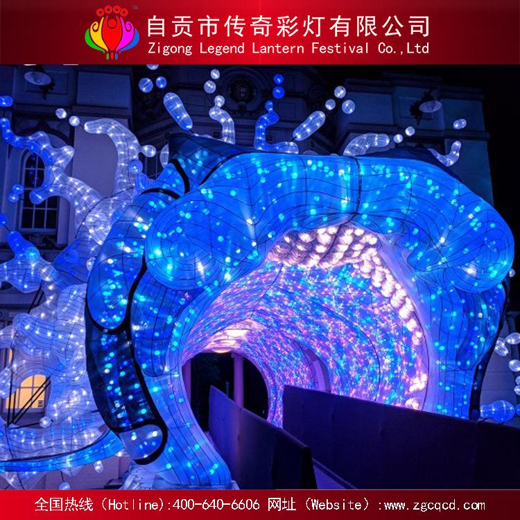 立體燈籠 游樂(lè)園海洋主題類圣誕節(jié)日裝飾彩燈定制 彩燈源頭廠家