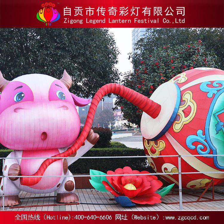 戶(hù)外傳統(tǒng)節(jié)日裝飾國(guó)慶主題類(lèi)自貢彩燈美陳雕塑景觀氛圍燈防水燈籠