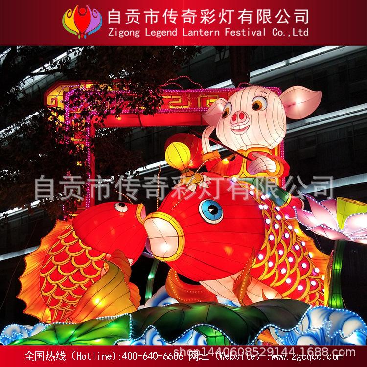 自貢大型彩燈制作企業(yè)，民間純手工藝打造精品，生肖動(dòng)物精品燈組