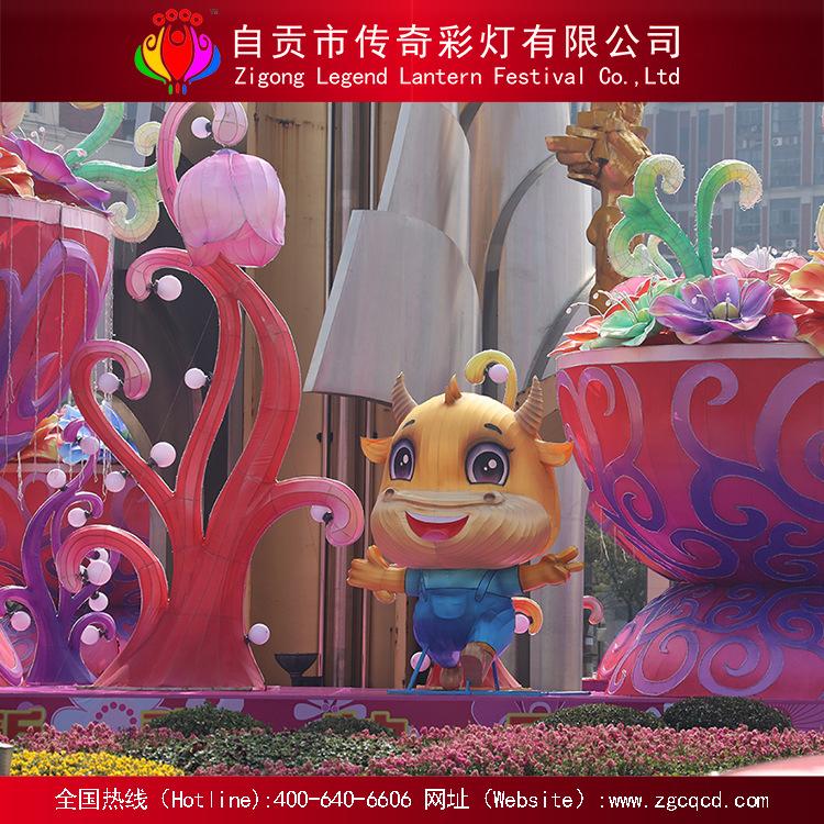 戶外防水織布自貢燈展卡通動物類節(jié)日花燈