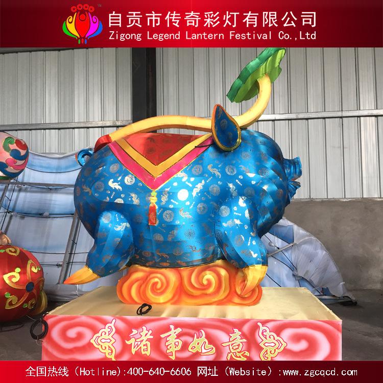 中秋國慶春節(jié)元宵花燈彩燈豬工藝品燈場景布置彩燈燈展制作