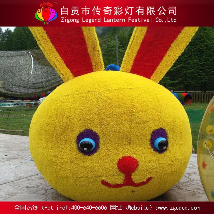 綠雕草雕園林布置設(shè)計(jì)，綠雕草雕可愛(ài)動(dòng)物擺件，環(huán)保仿真植物雕塑