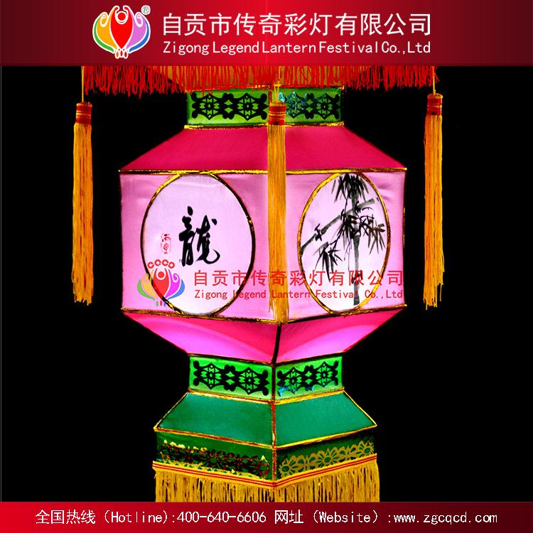 傳統(tǒng)中秋節(jié)公園展覽燈花鳥(niǎo)類(lèi)布燈籠
