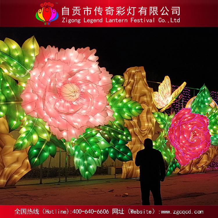 來圖設計公園節(jié)日主題裝飾自貢花燈展絲綢燈會