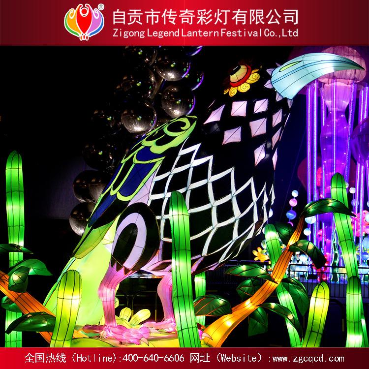 設(shè)計(jì)策劃制作自貢傳統(tǒng)燈會 卡通鳥主題燈動物彩燈 led烏鴉 工藝燈