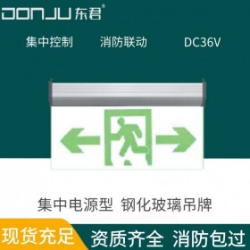 廣東東君照明水晶吊牌1W鋼化玻璃A型36V集中電源集中控制獨立地址嵌頂消防聯(lián)動巡檢DJ-01K