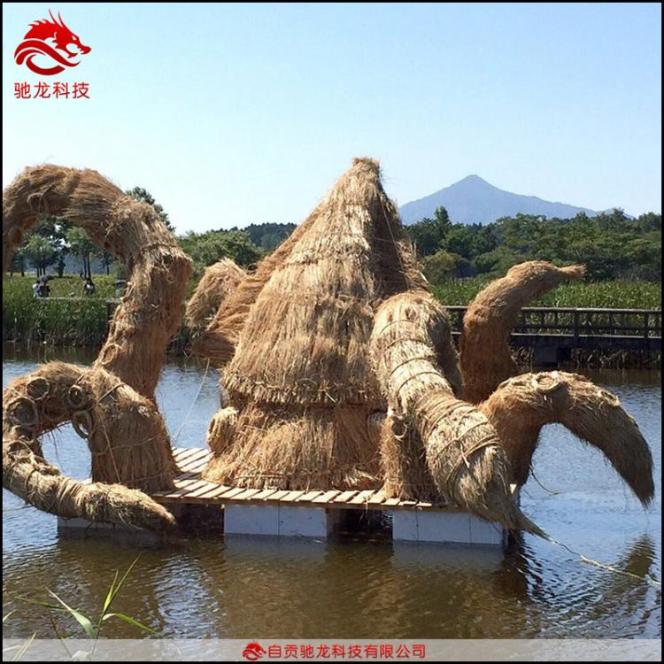 章魚(yú)稻草雕塑景區(qū)農(nóng)業(yè)觀光游展品工廠農(nóng)耕農(nóng)民豐收節(jié)策劃公司