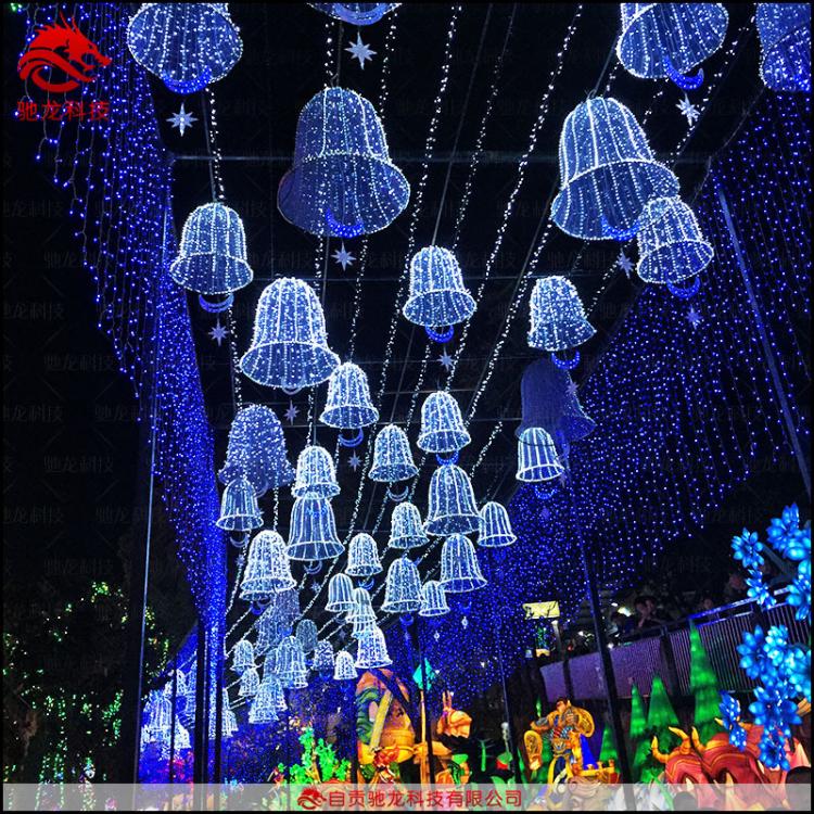 鈴鐺造型燈景區(qū)夜游裝飾美陳花燈室外通道走廊掛燈定制彩燈公司