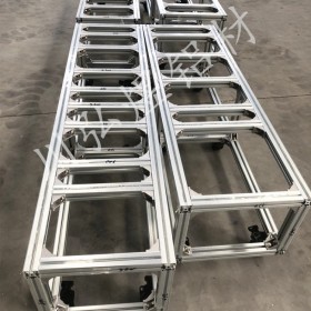 工業(yè)鋁型材展架 車(chē)間零配件置物架 工業(yè)鋁合金型材機(jī)架