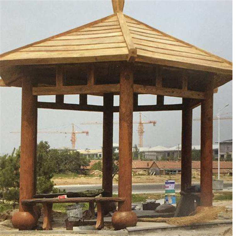 安多建材 防腐木四角亭定制，造型設(shè)計(jì)定制