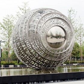 大型不銹鋼水景雕塑廣場(chǎng)戶外不銹鋼雕塑定制公園景觀造型雕塑
