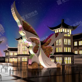 富瑞精典大型不銹鋼燈光雕塑鋼結(jié)構(gòu)圓雕專業(yè)設(shè)計制作安裝廣場地標(biāo)