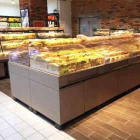 超市中島糕點展示貨架 面包店用木制展示架子蛋糕店專用展示柜 蛋糕貨架定制