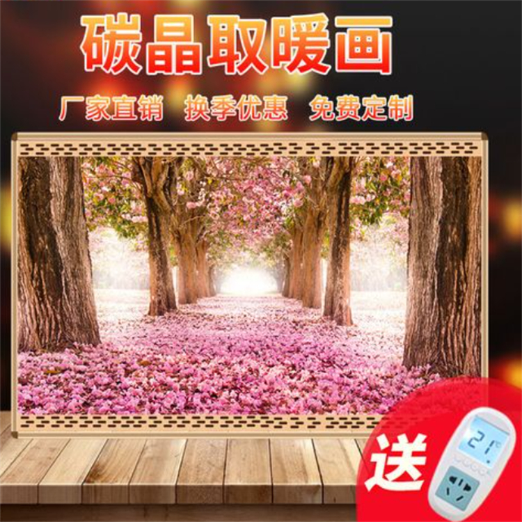 壁掛遠(yuǎn)紅外速熱電暖畫 家用辦公碳纖維電熱板 華野晨光