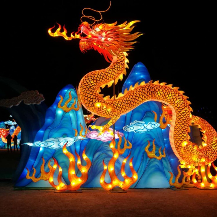 傳統(tǒng)節(jié)日龍形彩燈花燈百米長龍 國慶春節(jié)燈會展出展品