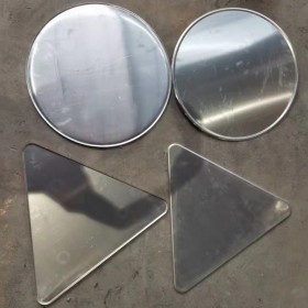 海鑫達鋁板鋁卷廠 標(biāo)識標(biāo)牌用鋁板 可沖壓三角牌沖壓圓盤 非標(biāo)板開料