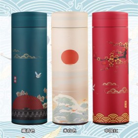 成都定制保溫杯廠家 國潮男女學(xué)生大容量創(chuàng)意便攜簡約時(shí)尚中國風(fēng)潮流保溫杯定制刻字 現(xiàn)貨直銷