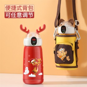 成都定制保溫杯廠家 智能提醒喝水兒童吸管杯 316不銹鋼學(xué)生彈跳保溫杯大容量兒童水杯 現(xiàn)貨直銷