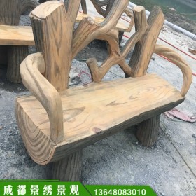 水泥仿木凳子仿木凳椅生產(chǎn)定制廠家