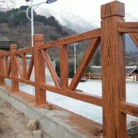 河道仿木欄桿價(jià)格 克力同定制仿木欄桿出售