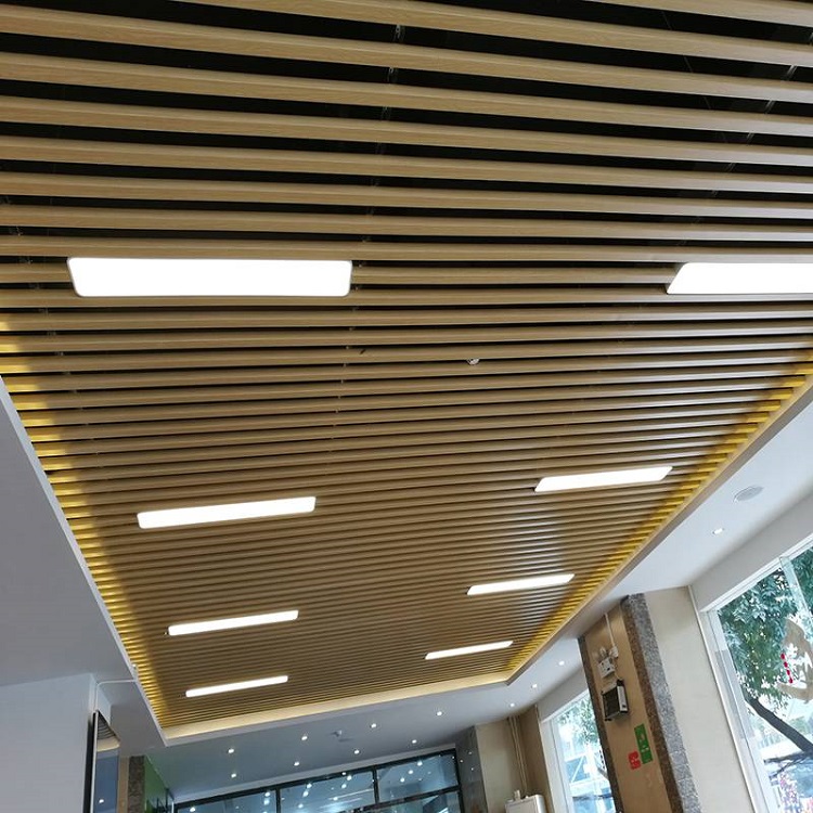 成都木紋鋁方通吊頂 U型方通 U型槽定制 層次分明 安裝拆卸簡(jiǎn)單方便