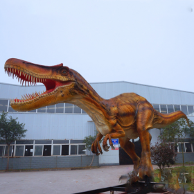 大型仿真公園游樂園恐龍擺件紅外線感應(yīng)設(shè)備廠家定制動物模型