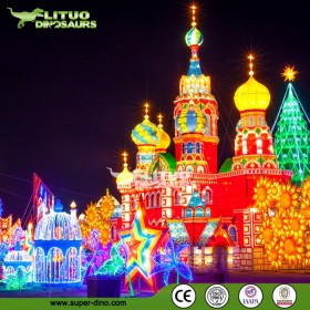 【彩燈燈會】制作工廠自貢源頭夜游文旅LED燈帶內(nèi)透光彩燈
