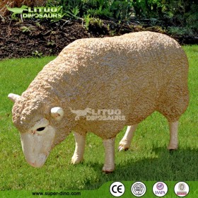 電動來圖  設(shè)計  博物館展覽景區(qū) 大型仿真綿羊定制 擺件動物模型