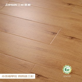 三杉  強(qiáng)化地板  ENF級(jí)  免膠  環(huán)保  現(xiàn)代風(fēng)   抗磨、抗刮、抗污染、防潮    STH101