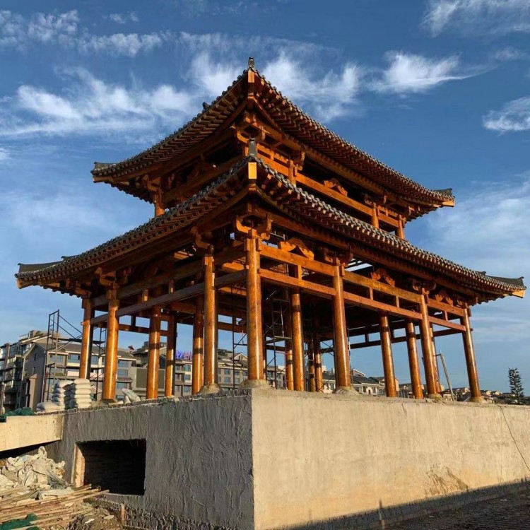 仿古木建筑定制 防腐木涼亭廊架 支持設(shè)計
