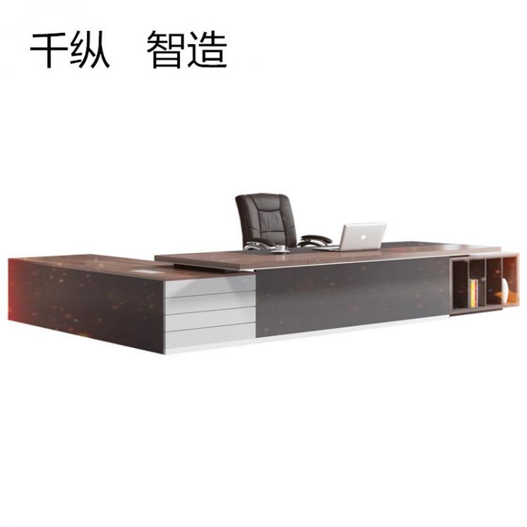 千縱直銷辦公家具新款 創(chuàng)意大班臺(tái) 主管經(jīng)理老板辦公桌  板式電腦桌椅