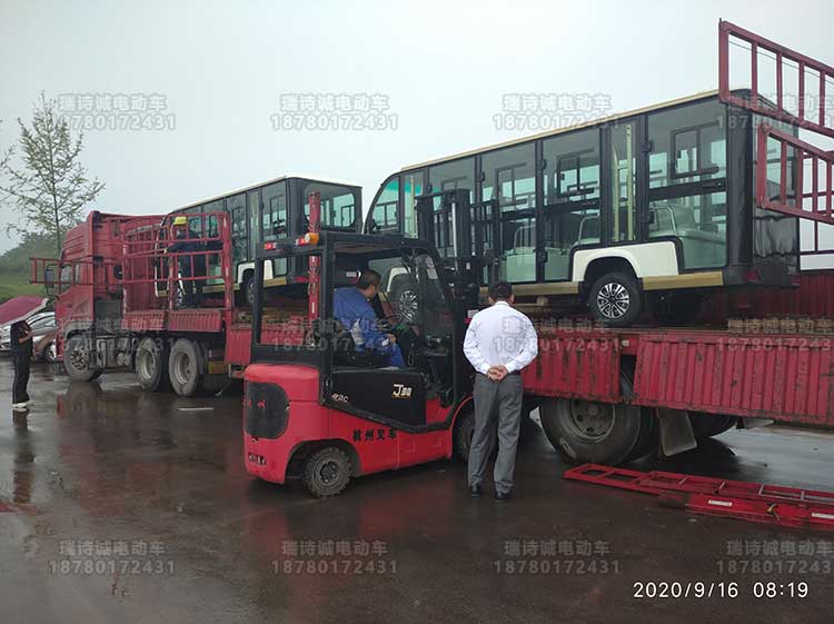 成都廠家 成都電動(dòng)觀光樂山交車案例