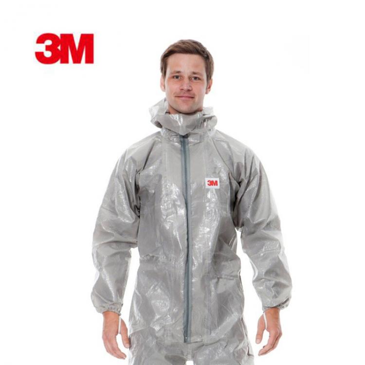 3M4570防護服防粉塵防靜電連體工作服有害化學品噴淋防化服