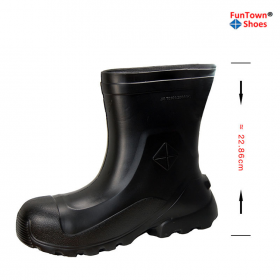 funtownshoes/范特仕 5007 防砸塑包頭中幫高幫防滑雨靴 專業(yè)工作防護靴 勞保靴子 防刺穿高筒靴