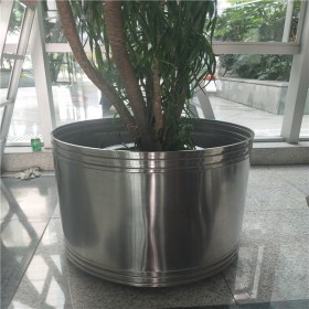 不銹鋼花盆擺飾價(jià)格 優(yōu)質(zhì)不銹鋼材質(zhì) 酒店門(mén)口裝飾不銹鋼花盆