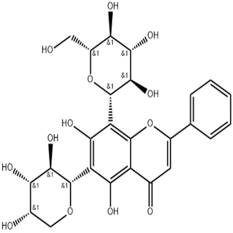 白楊素 6-C-阿拉伯糖 8-C-葡萄糖苷 185145-33-9 實驗室自制標準品