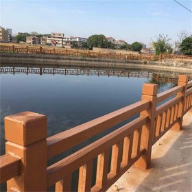 成都景區(qū)欄桿 公園古鎮(zhèn)grc實(shí)木仿木欄桿 可定制