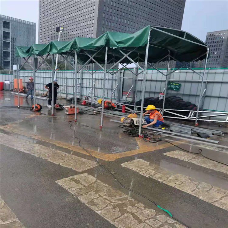 伸拉棚遮雨棚 固定式遮陽棚 移動收縮雨棚 工廠推拉棚 免費上門測量 廠家直銷